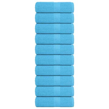 vidaXL Gastendoekjes FROGN 10 st 30x50 cm 360 g/m² turquoise, Verzenden, Nieuw