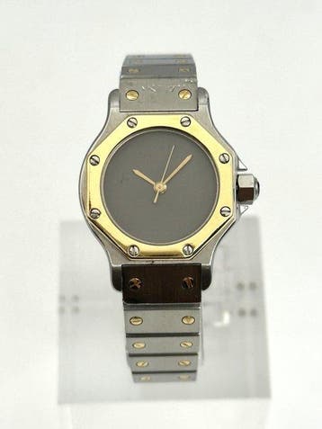 Cartier - Santos Octagon PM Ghost Dial - Serviced - Zonder, Handtassen en Accessoires, Nieuw