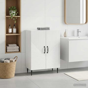 vidaXL Badkamer Opbergkast HAARLEM Hoogglans Wit 59,5 x 31 x, Verzenden, Nieuw