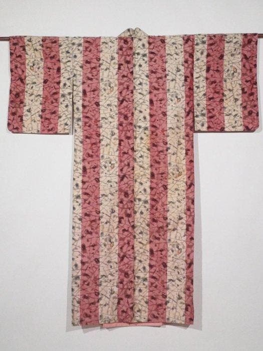 Meisen  antieke kimono, Japanse ikat (kasuri) - Zijde -, Antiquités & Art, Antiquités | Autres Antiquités