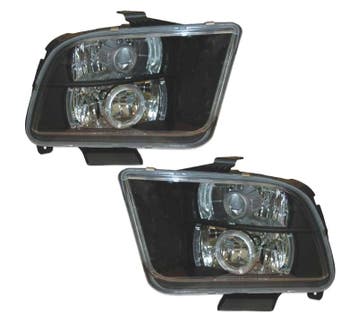 Phares Angel Eyes Pour Ford Mustang 05 Noir, Verzenden