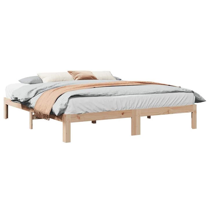 Massief Grenen Bedframe 180x200 | Tweede Kansje | OP=OP, Huis en Inrichting, Slaapkamer | Bedden, 180 cm, Overige maten, Nieuw