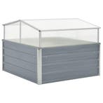 vidaXL Tuinkas 100x100x85 cm gegalvaniseerd staal grijs, Verzenden, Nieuw