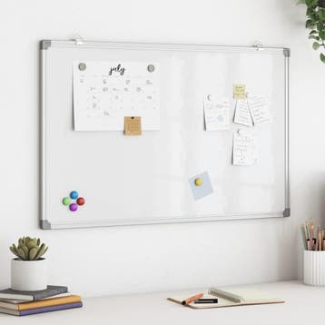 vidaXL Whiteboard magnetisch 100x60x1,7 cm aluminium, Verzenden