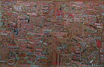 Baptiste Laurent - De ladoption, XXL diptyque, posca on