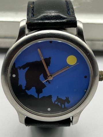 Tintin - 1 Citime horloge - Volledige set met metalen doos, Boeken, Nieuw