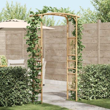 vidaXL Tuinboog Naturel 110 x 40 x 205 cm Bamboe, Verzenden, Nieuw