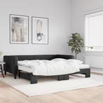 vidaXL Slaapbank met onderschuifbed en matrassen 100x200 cm, Verzenden, Nieuw