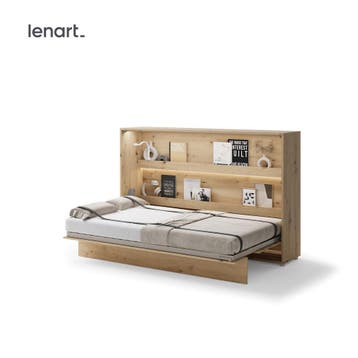 Lenart Bed Concept Horizontaal Opklapbed 120x200 - Eikenkleu, Nieuw