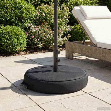 vidaXL Terras Parasolvoet 60 x 60 cm Staal Zwart, Verzenden, Nieuw