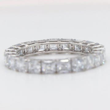 Zonder minimumprijs - Ring - 14 karaat Witgoud - 3.99ct. tw., Nieuw