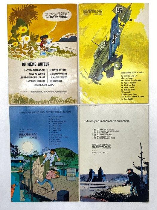 Tif et Tondu T17 + T19 + T21 + T22 - 4x B - 4 Album - Eerste, Livres, BD