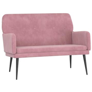 Roze fluweel bankje | Retour deal | -35% korting (zetel), Huis en Inrichting, Overige materialen, Eenpersoons, Verzenden, 75 tot 100 cm