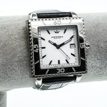 Optima - Swiss Made Watch Chronograph - OSM160-SL-1 - Black, Handtassen en Accessoires, Nieuw