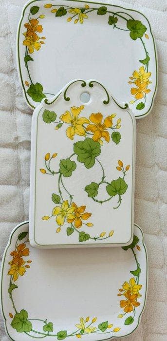 Villeroy & Boch - Assiette de service (3) - Geranium -, Antiquités & Art