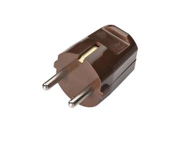 Martin Kaiser Brown Plug avec contact de mise à la terre -, Doe-het-zelf en Bouw, Verzenden, Nieuw