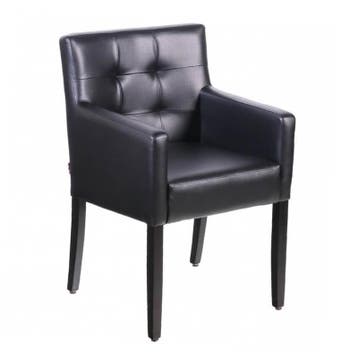 Stoel | DEX | Kunstleer/Hout | Black | Wengé Poten | Indoor, Verzenden