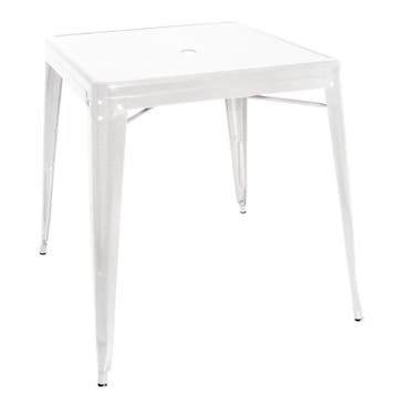 Tafel | Staal | Wit | In-/Outdoor | Parasolgat |, Verzenden