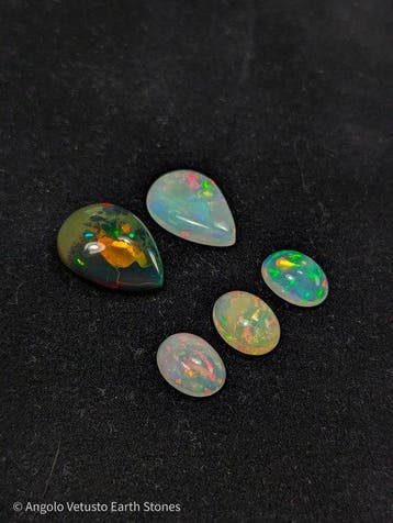 8,49 ct - 5 prachtige natuurlijke kostbare Welo-opalen, met