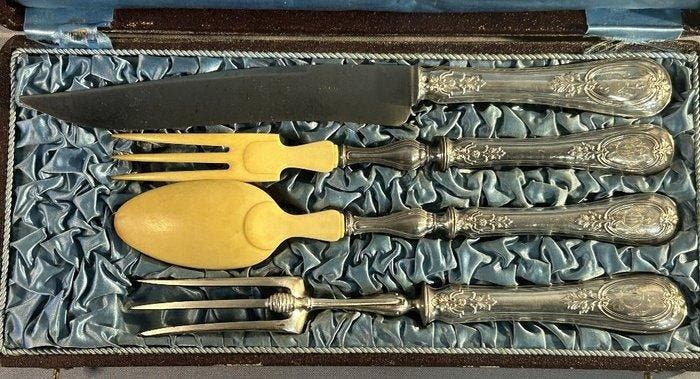 Style Louis XVI - Couverts de service à salade (4) - Argent, Antiquités & Art, Antiquités | Argent & Or