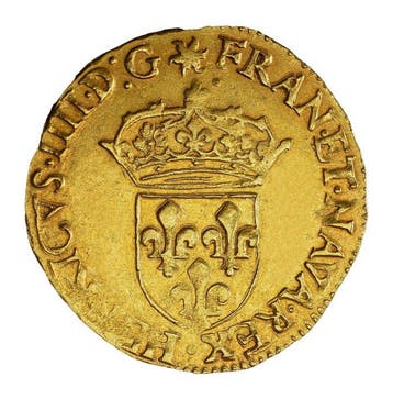 Frankrijk. Henri IV (1589-1610). Ecu dor au soleil 1608 B -