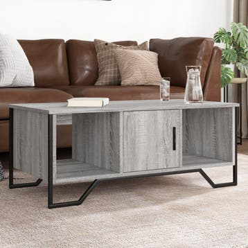 vidaXL Salontafel 100x51x40 cm bewerkt hout grijs sonoma, Verzenden, Nieuw