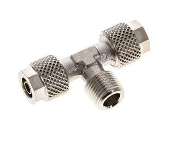 6x4 & R1/8'' Vernikkeld Messing T-Opsteekkoppeling, Verzenden
