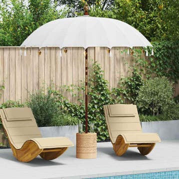 vidaXL Balinese parasol met basis 250 220 x 220 x 250 cm, Verzenden