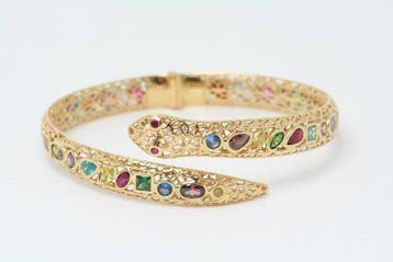 Chiampesan - Bracelet - 18 carats Or jaune Tourmaline -