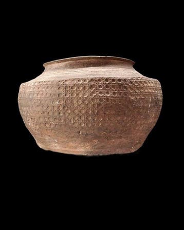 Oud-Chinees - Vaas met bedrukt motief - Strijdende, Antiek en Kunst