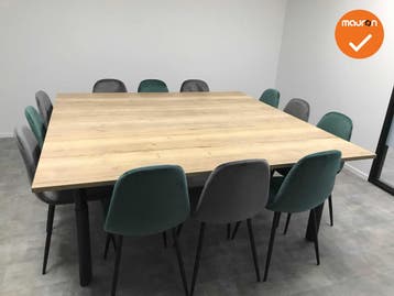 Vergadertafel Vierkant - 200x200 - Kleur naar keuze - Onders, Ophalen of Verzenden, Tafel