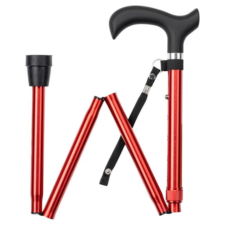 Wandelstok opvouwbaar - Rood, Diversen, Verpleegmiddelen, Ophalen of Verzenden
