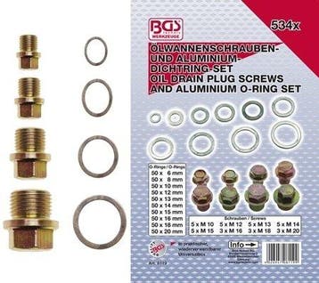 Bgs Technic Assortiment carterpluggen en aluminium afdichtri, Verzenden, Nieuw