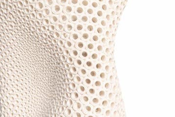Gilles Caffier - Vase - Céramique - Vase ajouré percé main