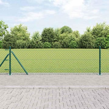 vidaXL gaashek met betonnen voetstuk 25 x 0,4 m PVC-Coated, Verzenden, Nieuw