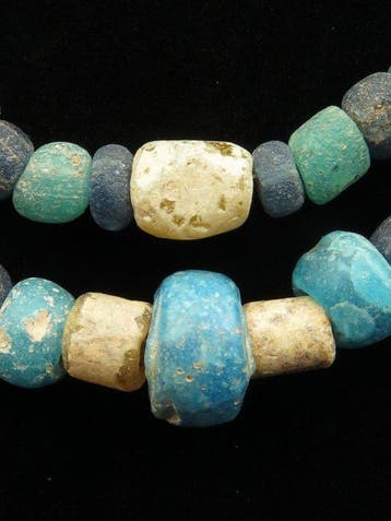 Oud-Romeins Ketting van glazen kralen - 44 cm (Zonder