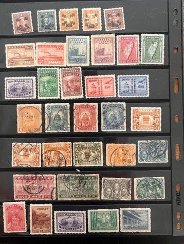 China - 1878-1949 1912/1948 - Partij Chinese postzegels uit, Gestempeld