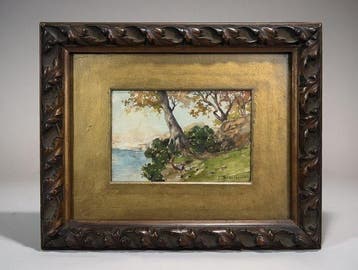 Carlo Brancaccio (1861-1920) - Veduta del Lago d’Averno in