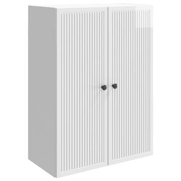 vidaXL Wandkast Hoogglans Wit 66 x 34,5 x 90 cm Bewerkt hout, Verzenden, Nieuw