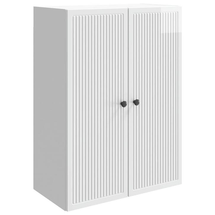 vidaXL Wandkast Hoogglans Wit 66 x 34,5 x 90 cm Bewerkt hout, Huis en Inrichting, Kasten | Overige, Nieuw, Verzenden