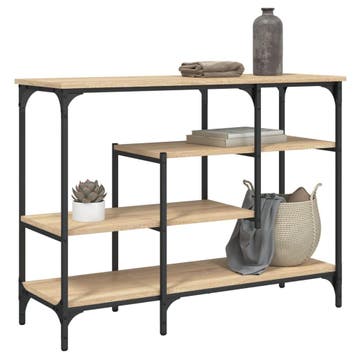 vidaXL Wandtafel met schappen 100x35x75 cm sonoma, Verzenden, Nieuw