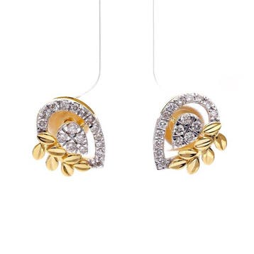 Oorbellen - 18 karaat Geel goud - 0.40ct. tw. Diamant, Nieuw