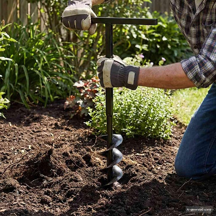 vidaXL Grondboor 80 mm met 5 m verlengstuk Staal, Doe-het-zelf en Bouw, Gereedschap | Handgereedschap, Nieuw, Verzenden