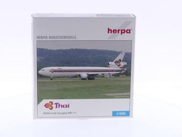 Schaal 1:500 Herpa 514507 Thai Airways - McDonnell Dougla..., Ophalen of Verzenden, Gebruikt