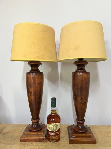 Lampe de table - Lampes de table classiques en bois de