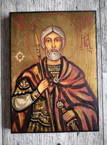 Icoon - Sint Minas van Kotuan - Hout - Handgeschilderd - 16