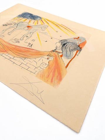 Salvador Dali (1904-1989) - Hélène et le cheval de Troie, Antiquités & Art