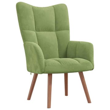 Fluweel stoel groen | Tweede kansje | OP = OP (relaxstoel), Huis en Inrichting, Verzenden, Minder dan 75 cm, Zo goed als nieuw