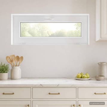vidaXL Kleur binnenkant kelderraam Wit RISOR 100 x 45 cm, Verzenden, Nieuw