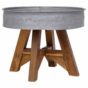 vidaXL Salontafel 60x45 cm gemengd gerecycled hout zilver, Huis en Inrichting, Tafels | Salontafels, Verzenden, Nieuw